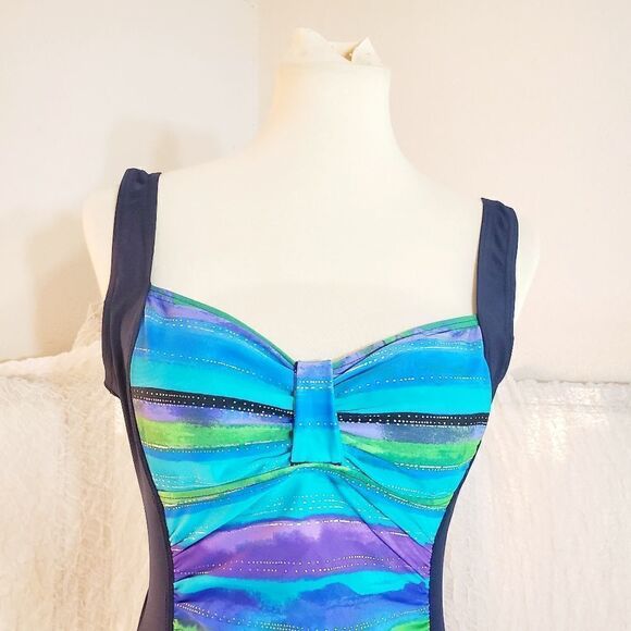 Multi-colored One Piece Swimsuit Size S/M - Picture 6 of 9
